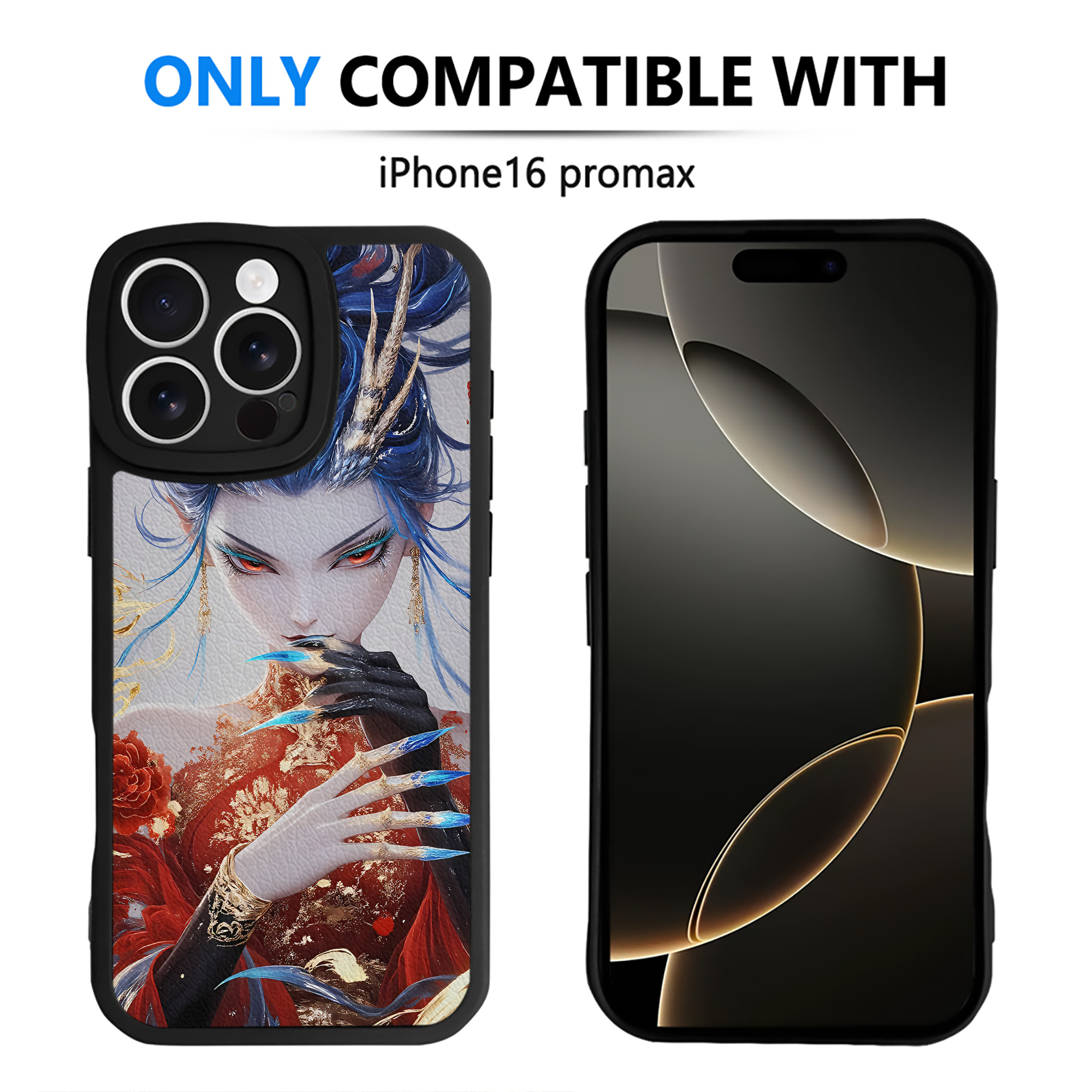 （画像用） Ne Zha 2 ナタ 魔童の大暴れ 【iPhone 16シリーズ対応】シリコンスマホケース（レザー調） 材質：シリコン